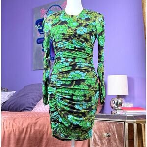 Rachel Comey Dress Size S  Gant Floral Print Ruched Minidress